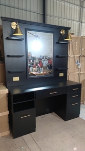 2024 son klasik siyah altın kuaför ayna istasyonu 10-Year garanti sıcak satış ticari istasyonu yatak odası mutfak otel - Product Image 2