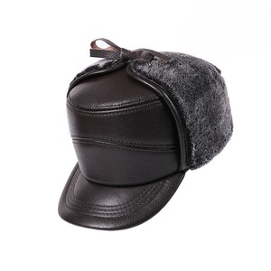 Cappello Invernale da Uomo J191 in Pelle Stile Aviatore con Paraorecchie, Cappello da Baseball Antivento e Impermeabile, Cappello da Pilota - Product Image 6