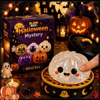 Nouveau Coffret Cadeau de Squishies en Silicone Fantôme d'Halloween, Jouet Anti-Stress Rétractable Horreur pour Filles et Garçons