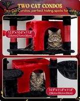 Torre para Gatos Starmoon para Gatos de Interior com Poste Arranhador, Rede, Plataformas, Condomínios e Cesto Suspenso Halloween