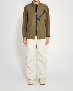 Chemise-veste décontractée premium pour <span class=keywords><strong>homme</strong></span>, coupe ample, résistante à l'eau, avec fermeture éclair sur le devant et motif lettres, service OEM - Product Image 2
