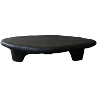 Table basse de galets avec crème de style Wabi-Sabi Nordic Light Table à thé en verre au design minimaliste de luxe pour le salon