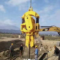Piles de renforcement en acier pour palplanches APZ-90A, marteau vibro-électrique de type grue, moteur à engrenages, système entièrement hydraulique haute performance