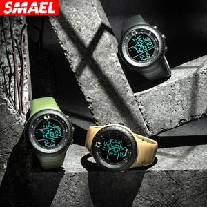 นาฬิกาข้อมือ SMAEL 1237 สำหรับผู้ชาย ดีไซน์หรูหรา พร้อมโลโก้ เหมาะสำหรับกิจกรรมกลางแจ้ง กันน้ำได้ 30 เมตร  พร้อมฟังก์ชั่นจับเวลา  หน้าปัด LED  ตั้งปลุก  นาฬิกาจับเวลา  สายพลาสติก - Product Image 4