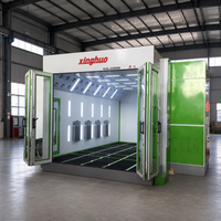 Solution tout-en-un Premium : Cabines de peinture automobiles diesel 43 kW 80 ° Cabine de peinture automobile professionnelle C pour la peinture au four