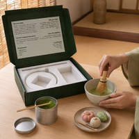 Ensemble complet de fouets à matcha en bambou Chasen, bol en céramique Chawan, cuillère Chashaku, boîte à matcha de 40g, kit de démarrage pour la cérémonie du thé matcha