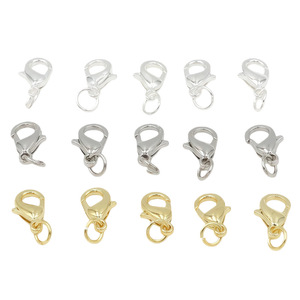 Cierre de langosta metálico personalizado de 0.9 mm y 7 mm de diámetro exterior, conector de joyería de un solo anillo para pulseras, collares y accesorios de bricolaje. - Product Image 4
