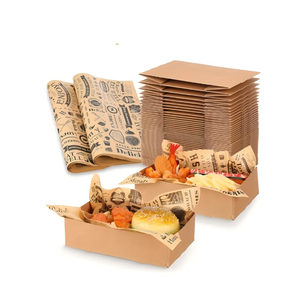 Fiambrera Bento de papel Kraft rectangular personalizada al por mayor, fiambrera plegable biodegradable para llevar, contenedor de comida, ensaladera desechable - Product Image 5