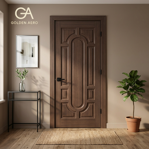 Puerta Decorativa Interior de Madera Sólida Moderna GA-25S para Dormitorio, Villa, Apartamento, Directo de Fábrica, Malasia - Product Image 1