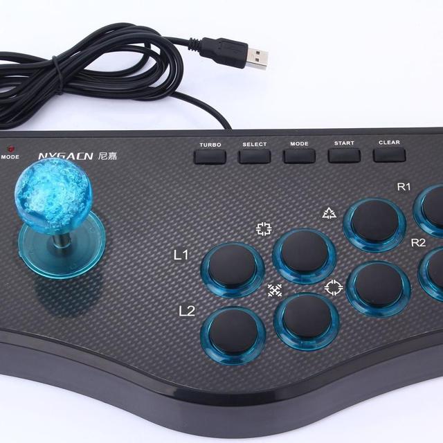 USB Arcade Joystick Fighting Stick for PS3 PC Android Plug and Play Street Fighting Feeling Rocker Game Controller