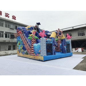 Nouveau design commercial de toboggan gonflable pour enfants sur le thème du monde marin pour <span class=keywords><strong>la</strong></span> fête des enfants / fête / événement - Product Image 1