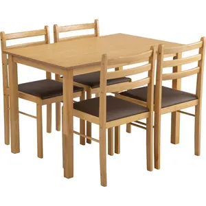 リサイクルパイン天然木ダイニングテーブル農家木製ダイニングテーブルと椅子セット
