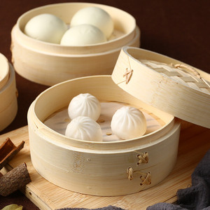 Handmade dệt hấp ngăn kéo với Side xử lý bánh bao món ngon truyền thống hấp tre - Product Image 4