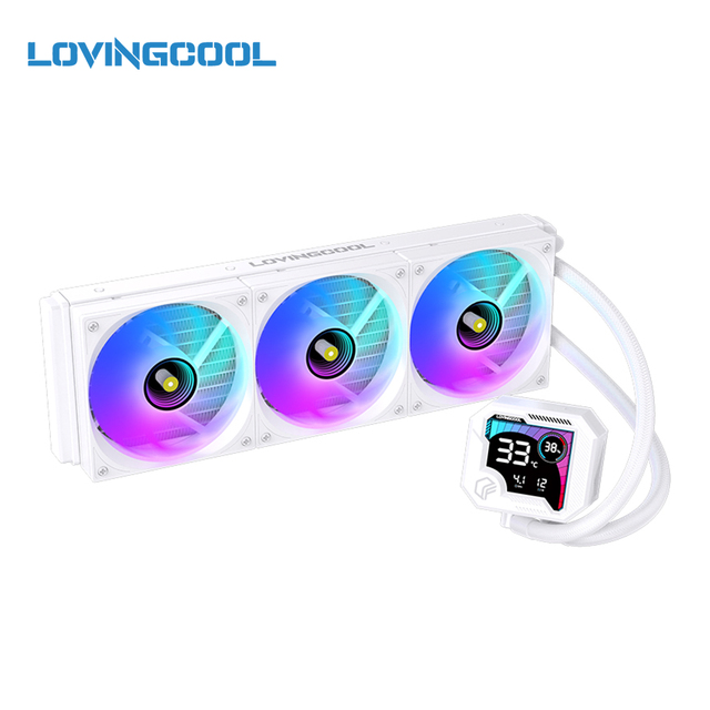 LOVINGCOOL Customizable AIO CPU Liquid Cooler with 240/360mm Radiator Digital Display Screen OEM Logo & Packaging Source Factory