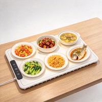 Plaque chauffante électrique portable intelligente en silicone avec affichage numérique de la température et contrôle tactile pour garder les plats au chaud dans la cuisine