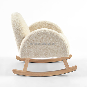 Sillón Mecedora Teddy Blanco Boucle para Niños, Ideal para Lectura y Relajación - Product Image 4
