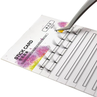 Bande adhésive réutilisable en plastique pour extensions de cils, pour le rangement des bouquets préfabriqués et des cils volume, et comme bande adhésive pour faux cils