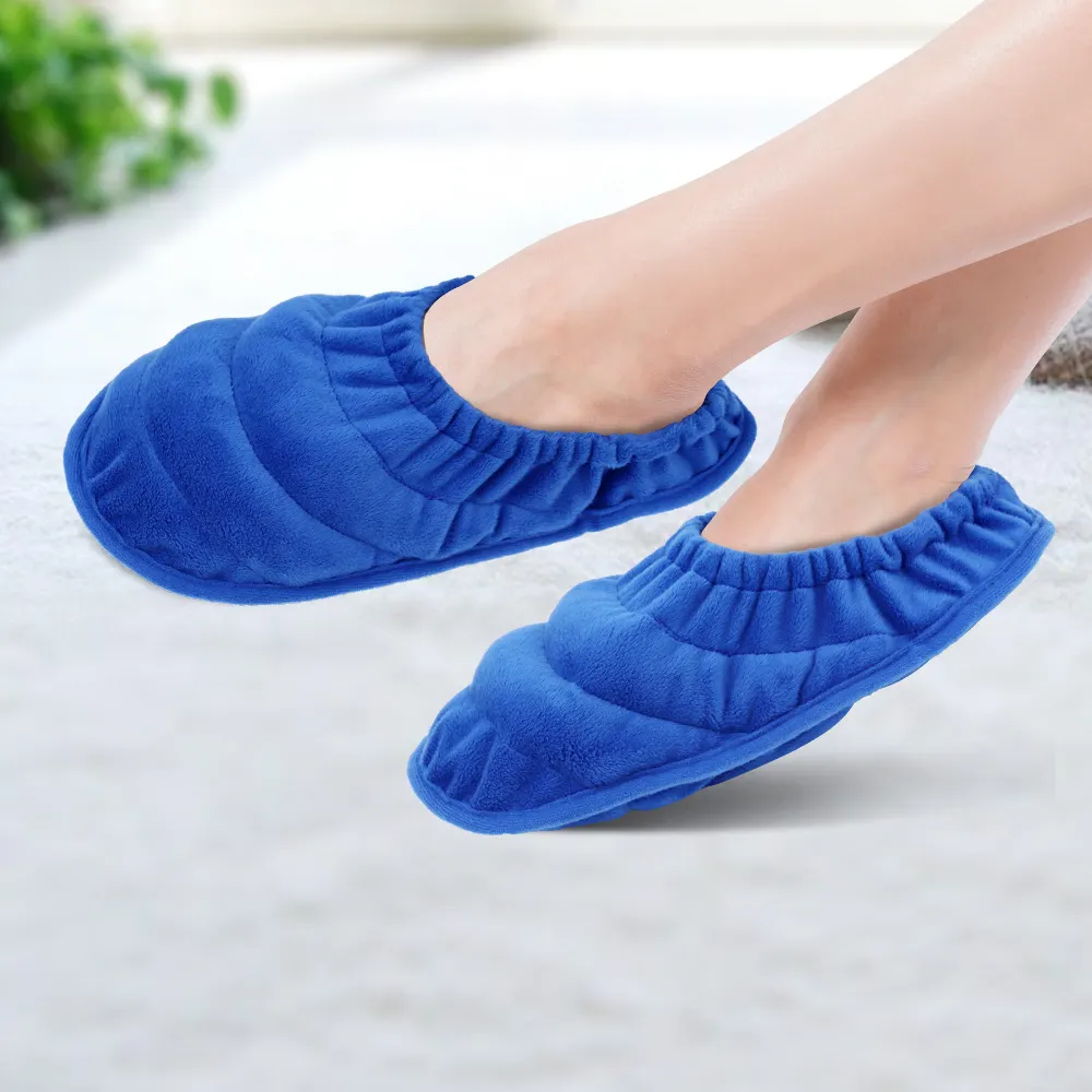 Pantoufles chauffantes réutilisables pour chaussures à micro-ondes