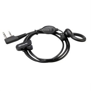 Retevis Walkie Talkie Headset 2 Pin Earhook K Connector For Rt22 Rt622 - Product Image 1