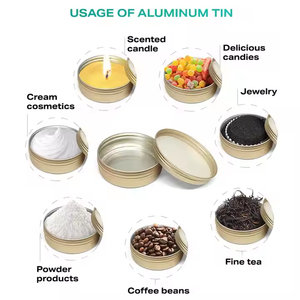 Cilindro de estaño de aluminio dorado mate, latas vacías de grado alimenticio para Chocolate y galletas, chapado en negro para embalaje de regalo - Product Image 3