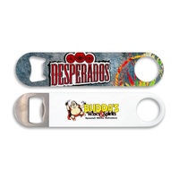 2023 Promotion Sublimation ouvre-bouteille ouvre-bouteille personnalisé barre en acier inoxydable lame ébauches divers ouvre-bouteille de bière