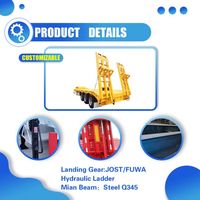 LKW-Anhänger 3-Achsen-Hochleistungs-Hydraulik-Schwanenhals-Tieflader Tieflader Tieflader-Sattel auflieger