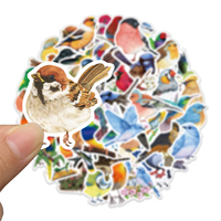 50 autocollants en vinyle imperméables à l'eau sur le thème des oiseaux, pour décorer ordinateur portable, guitare, bagages, pour adolescents et adultes