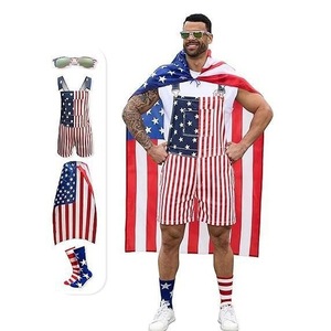 Conjunto de Calcetines y Capa con Bandera Americana para Hombre, Disfraz Patriótico para el 4 de Julio - Product Image 1