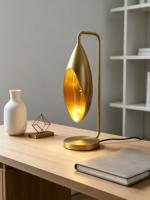 Fabricant OEM/ODM, lampe de table LED créative en forme de larme, à intensité variable, taille et couleur personnalisables, lampe de bureau en métal, garantie de 2 ans