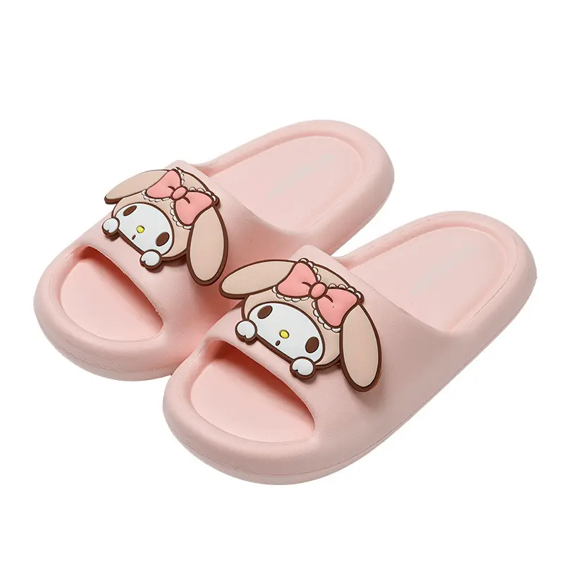 HL Kawaii Sanrioed Slide Slipper My Melody Kuromi Accessory Summer Slipper Anime Children EVA Slide Non Slip Soft Cartoon Clog