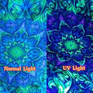 Voile d'ombrage triangulaire réactive aux UV pour fête psytrance en extérieur, en polyester, tapisserie UV, tente de fête <span class=keywords><strong>RAVE</strong></span> - Product Image 2