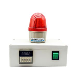 Minuterie/compteur LED cyclique industriel à segment unique, sonore et visuel, avec buzzers et sirènes - Product Image 1