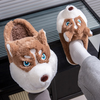 DERAN nouveau labubu moelleux floue diapositives pantoufles Animal en peluche maison diapositives femmes hiver confortable chaud chaussures broderie pantoufle personnalisée