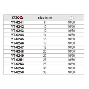 Cincel para trabajar la madera Yato de 22 mm, punta recta de acero al cromo vanadio para trabajar la madera - Product Image 2