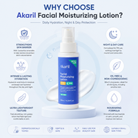 Loción Facial Hidratante PM 120ml con Ceramida, Niacinamida y Ácido Hialurónico, Libre de Aceites, Hidratación Profunda, Reparación de la Barrera Cutánea, Loción de Noche
