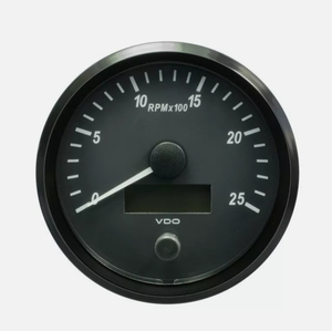 Compteur de vitesse et compte-tours VDO SingleViu 100mm-4' 12/24V 2500 tr/min Noir - Modèle A2C3832820001 Neuf avec garantie de 6 mois - Product Image 1