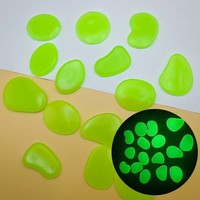 3-4CM Aménagement Paysager New Night Glow Luminescent Cailloux Aquarium Glow in the Dark Paving Garden Pathway Fluorescent Stone