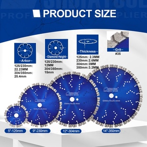 Laser Welding <strong>Diamond</strong> <strong>Segmented</strong> <strong>Diamond</strong> Circular Saw <strong>Blade</strong> Cutting Grinding Disc Cutting Wheel for Reinforced Concrete Asphalt - Product Image 5