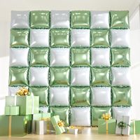 Décor mural de ballons sur le thème de la Fiesta, 50 ballons carrés arc-en-ciel en feuille double face, pour le Carnaval mexicain, le Cinco de Mayo et la fête des tacos