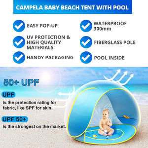 Tienda de playa para bebés emergente Refugio solar portátil impermeable con piscina Parques para niños con sombra - Product Image 5