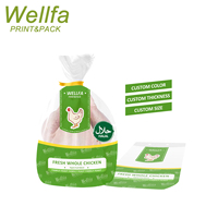 Bolsa de Plástico Personalizada de Grado Alimenticio HALAL para Aves Asadas y Congeladas, Bolsa de PE para Empacar Pollo Entero Congelado