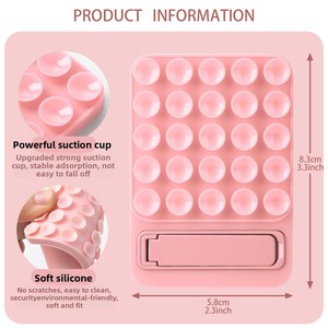 Support de téléphone personnalisé en silicone à ventouse avec béquille, fixation adhésive en silicone, support de téléphone collant et antidérapant Octopus Buddy - Product Image 2