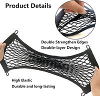 Lot de 2 filets de chargement Tenghui CW45 en maille PP pour coffre de voiture/camion/SUV/bateaux, avec 8 vis de fixation et crochets (17,7x9,8 pouces)
