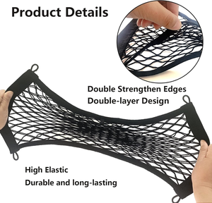 Lot de 2 filets de chargement Tenghui CW45 en maille PP pour <span class=keywords><strong>coffre</strong></span> de voiture/camion/SUV/bateaux, avec 8 vis de fixation et crochets (17,7x9,8 pouces) - Product Image 5