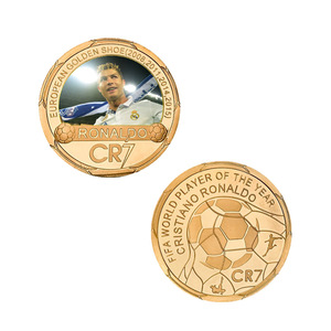 Bộ sưu tập kỷ niệm tiền xu thách đấu mạ vàng Cristiano Ronaldo, ngôi sao bóng đá điện tử, tùy chỉnh năm 2025 - Product Image 6