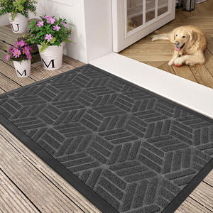 Tapis d'entrée antidérapants commerciaux avec fonction de raclage efficace du sable et de contrôle de la poussière, support en caoutchouc durable - Product Image 1