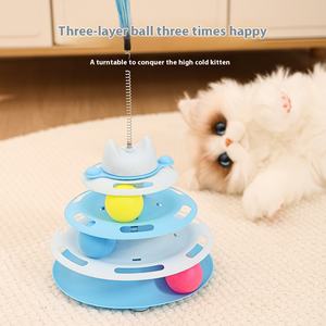 Juguetes para Gatos, Plato Giratorio de 4 Niveles con Pelotas Divertidas, Disco Interactivo para Gatos, Productos para Mascotas - Product Image 5