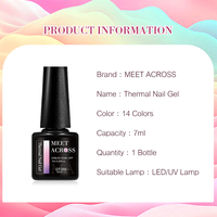Vernis semi-permanent thermochromique MEET ACROSS 7ml, couleur pure changeante, gel UV LED, gel thermique, vernis à ongles