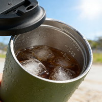 Gobelet à café isotherme à double paroi en acier inoxydable 304 de 12 oz avec logo personnalisé, 7e génération, pour la maison, le bureau, les voyages, avec échelle