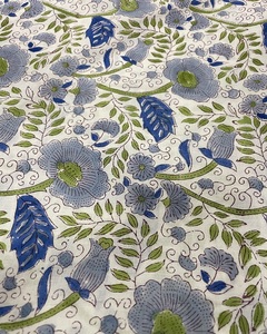 Indian Handmade Soft Cotton Modern Floral Jaipur Block Print Fabric Lightweight Dress Material Craft Curtain Bag Cover Material - Product Image 4